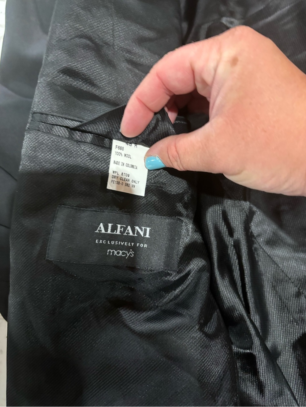 Alfani Men's Black Three-Button Sport Coat - Picture 2 of 2